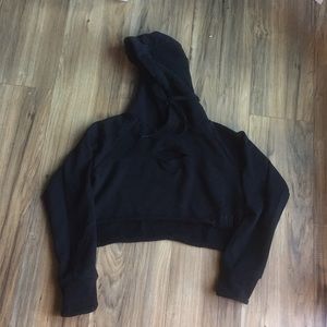 Raw Edge Black Hoodie// Gymshark